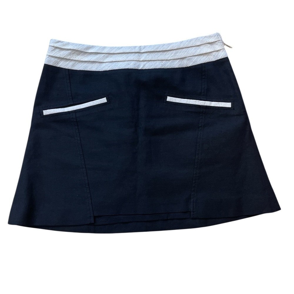 Helmut Lang Black and White Mini Skirt with Pockets